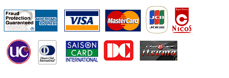 使えるクレジットカード一覧 アメリカンエクスプレス・VISA・マスターカード・JCB・ニコス・UC・ダイナーズ・セゾンカード